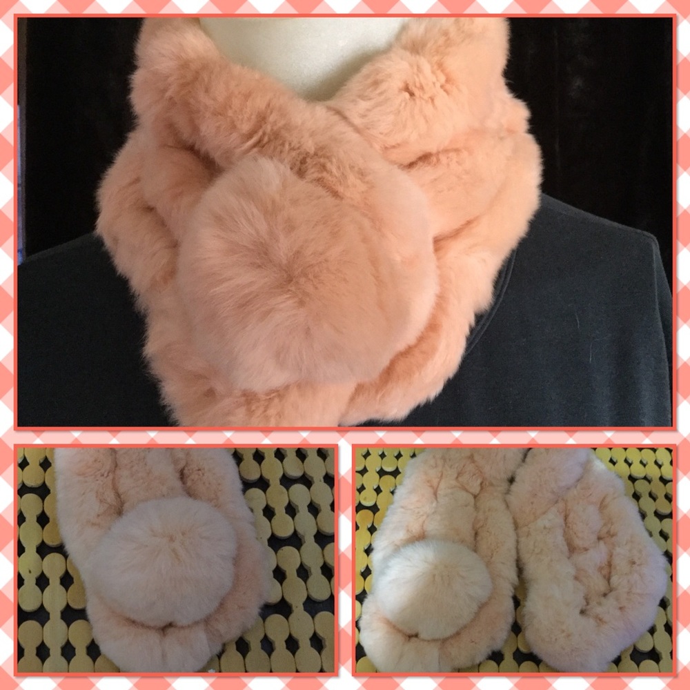 🆕 genuine rabbit fur scarf - Picture 2 of 4